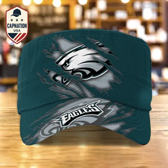 Discover Philadelphia Team Eagles Military Cap Eagles Newsboy Cap football Truck Cap Flat Cap