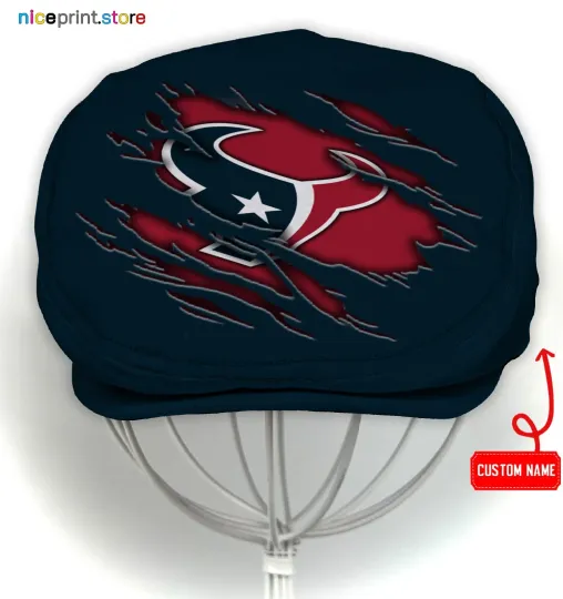 Discover Hous*ton Team Texan*s Jeff Cap Newsboy Cap Flat Golf Driving Hat for Men22