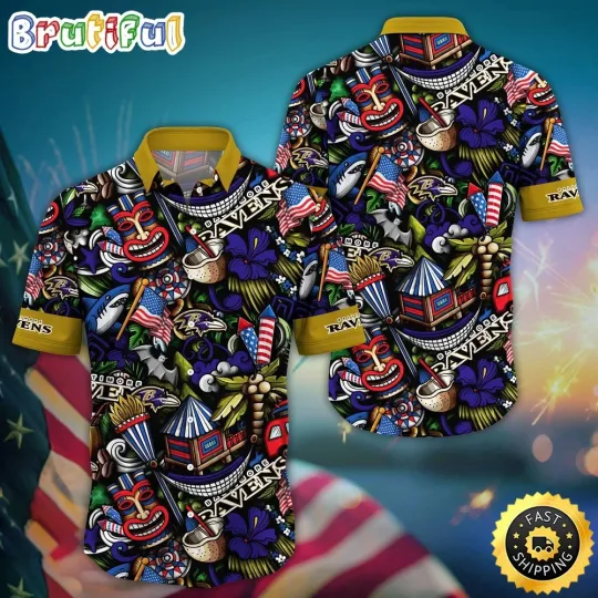 Discover football Baltimore Hawaiian Shirt Tiki Me Off Aloha Shirt