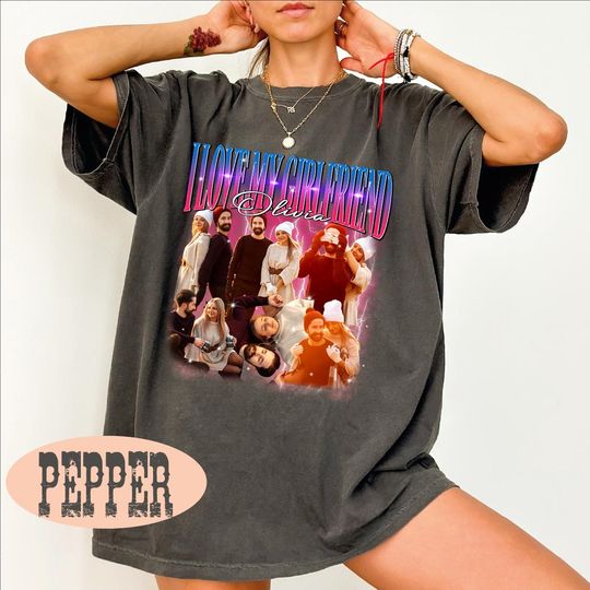Discover Custom Bootleg Girlfriend Shirt, I Love My Girlfriend Picture Shirt, Valentine Day Shirt, Valentine Tee for Him