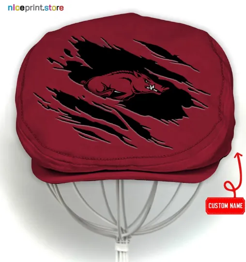 Discover Arkan*sas Team Razo*rbacks Jeff Cap NC*AA Golf Cap Driving Cap Newsboy Cap22