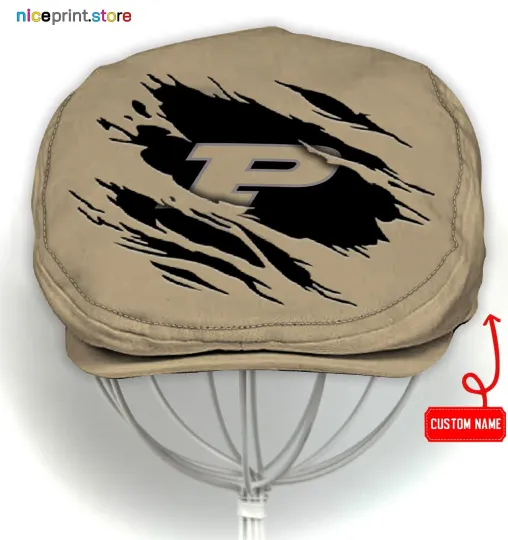 Purdue Boilermakers Jeff Cap, Golf Cap Driving Cap Newsboy Cap