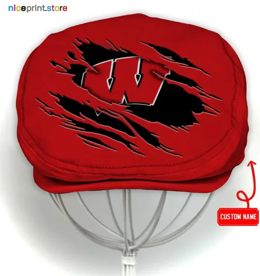 Discover Wisconsin Team Badge*s Jeff Cap NCAA Golf Cap NCAA Driving Cap Newsboy Cap22