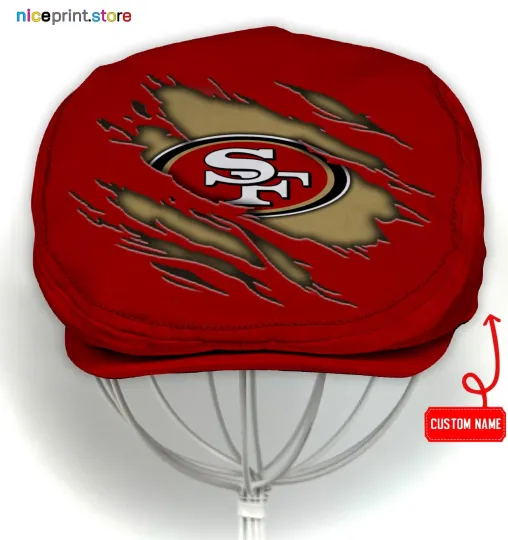 San Francisco 49ers Jeff Newsboy Cap - Flat Golf Driving Hat for Men