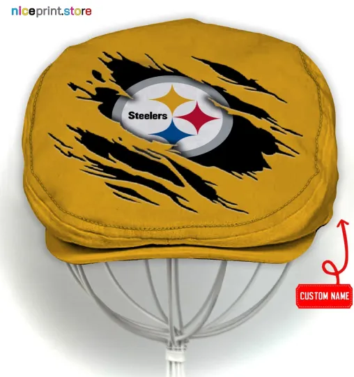 Discover Pitts*burgh  Team Steeler*s Jeff Cap Newsboy Cap Flat Golf Driving Hat for Men22