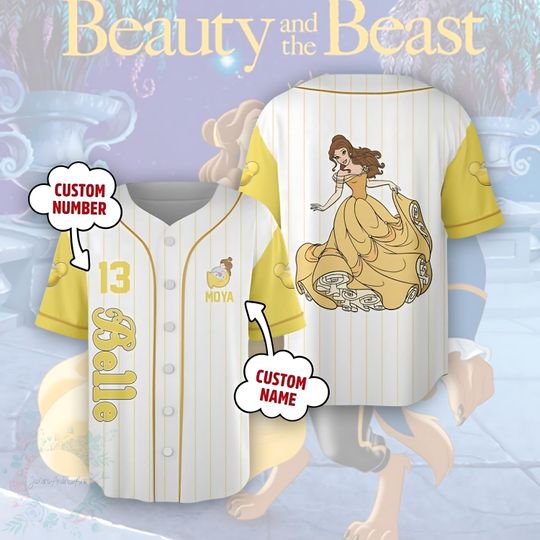 Discover Disney Belle Baseball Jersey, Disney Princess Belle, Beauty And The Beast Jersey, Belle Gift For Girl Trip.