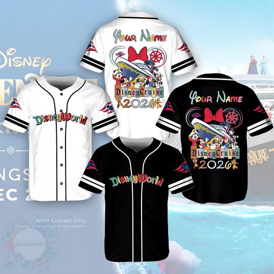 Discover Custom 2026 Disney Cruise Family Matching Baseball Jersey, Disney Pirates Shirt, Disney Cruise Trip Jersey, 2026 Disney world Cruise Family.