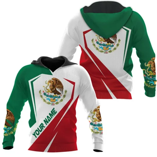 Discover Personalized Name Mexican Mexico 3D Hoodie All Over Print