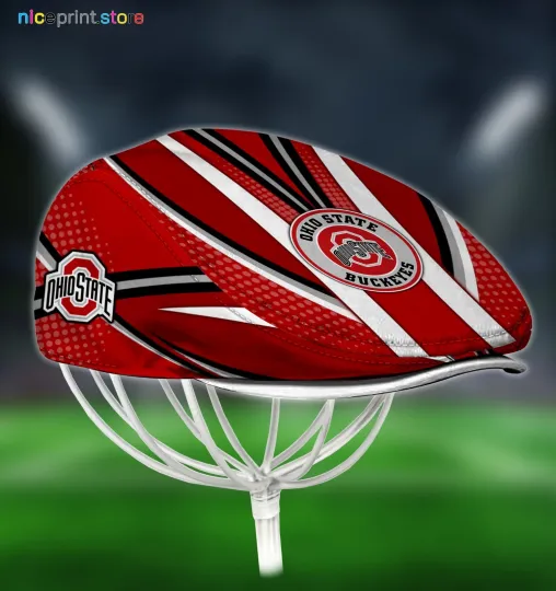 Discover Ohio State Team Buckeye*s Jeff Cap Newsboy Cap Flat Golf Driving Hat for Men 29