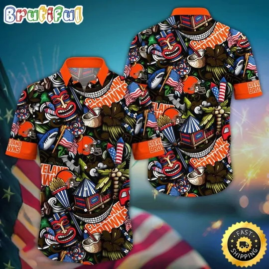 Discover football Cleveland Hawaiian Shirt Tiki Me Off Aloha Shirt