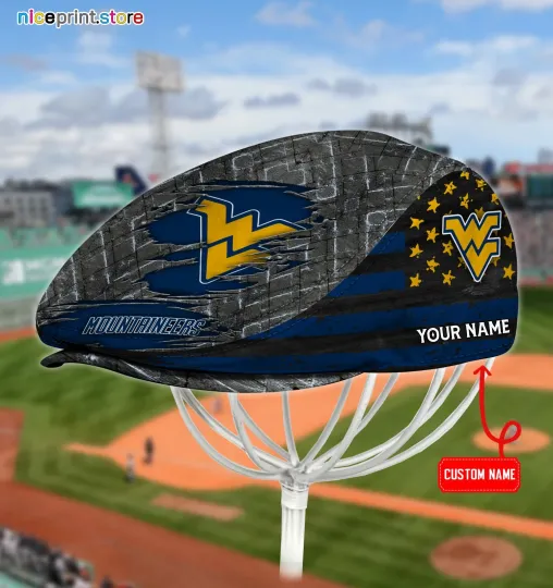 Discover West Virginia Team  Mountaineers Jeff Cap Newsboy Cap Flat Golf Hat for Men5