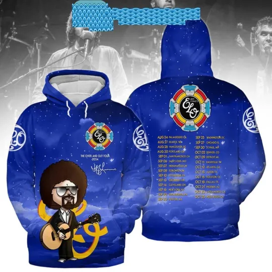 Discover Electric Light Orchestra HOODDIE 3D AOP Blue men