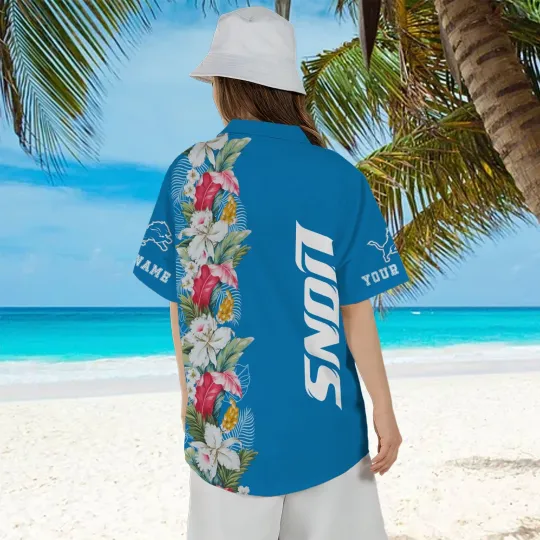 Discover Detroit Football Island Bloom Hawaiian Shirt