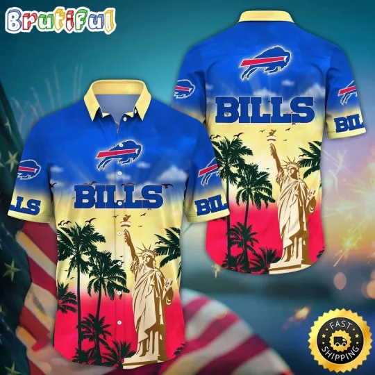 Discover football Buffalo Hawaiian Shirt Statue Of Liberty Aloha Shirt