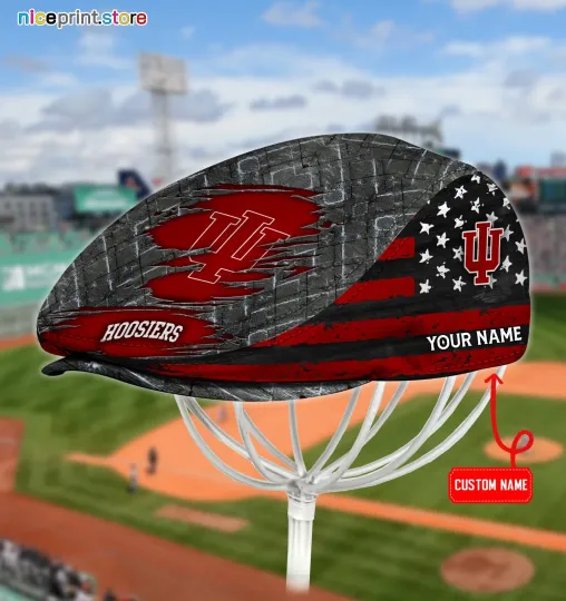 Discover Indiana Team Hoosiers Jeff Cap Newsboy Cap Flat Golf Driving Hat for Men