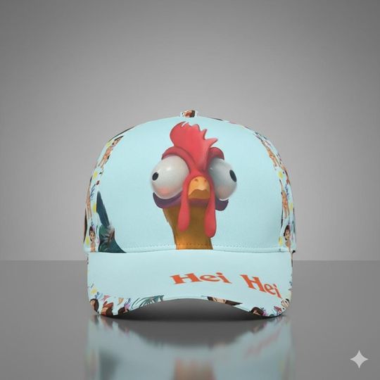 Custom Hei Hei Moana Baseball Cap Disney Trucker Hat