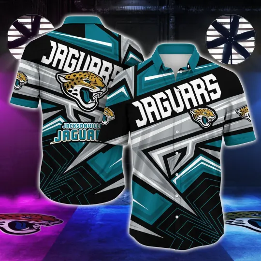 Discover Jacksonville Jaguars Geometric Pride Hawaiian Shirt