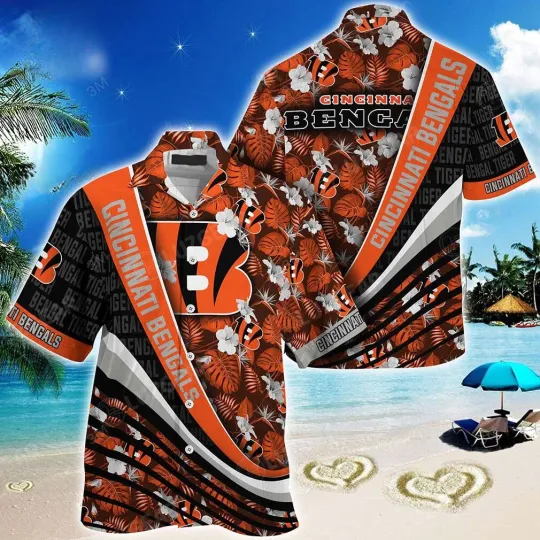 Discover Cincinnati Bengals Tropical Legacy Hawaiian Shirt