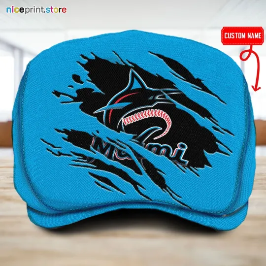 Miami Team Marlins Jeff Cap Custom Driving Golf Cap