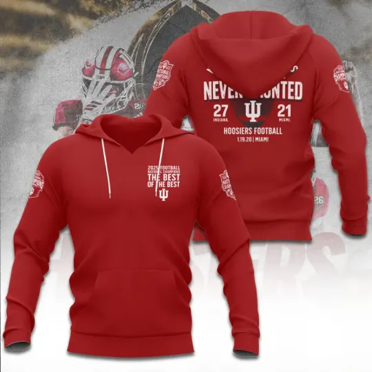 Discover Hoosiers Football 2025 National Champions 3D Hoodie
