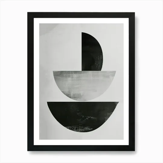 Discover Grounded Fragments Bauhaus Minimalist Vertical Wall Art Poster