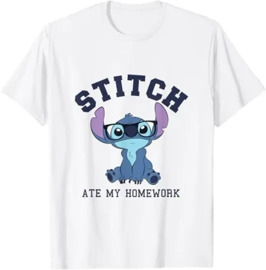 Discover Disney Lilo & Stitch Famous Eyeglass Ate My Homework T-Shirt, Gift For Friends