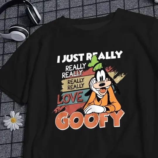 Discover Disney Cute Goofy T-shirt Goofy I Just Really Love T-Shirt, Gift For Friends