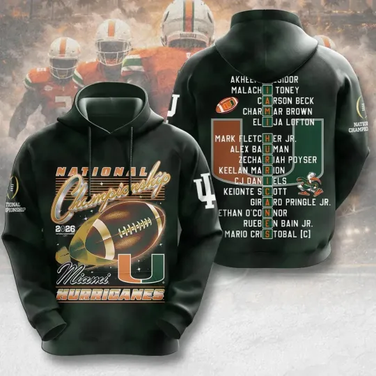 Discover Hurricanes Football 3D Hoodie