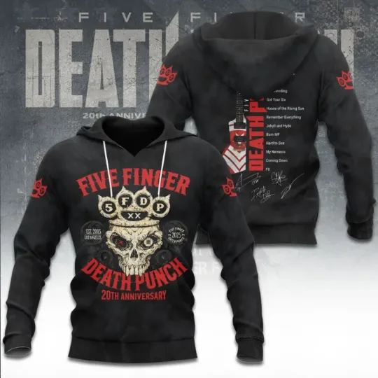 Five Finger Death Punch Tour 2026 3D Hoodie