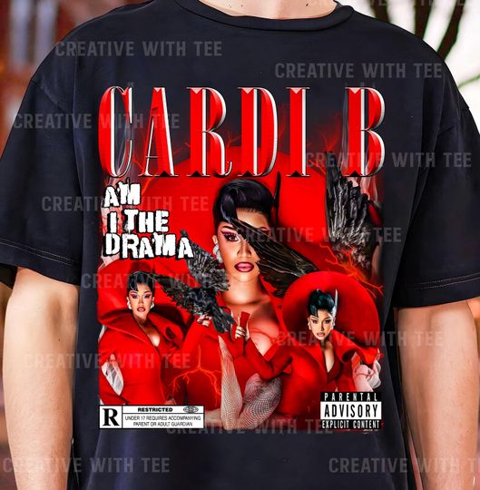 Discover Cardi B Aesthetic Shirt | Bold Rap Graphic Tee | Fashion Streetwear Top