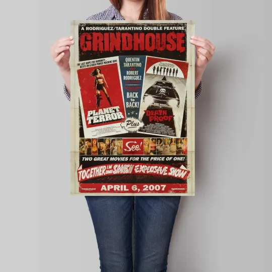 Discover Death Proof & Planet Terror Poster Double Feature Vertical Poster