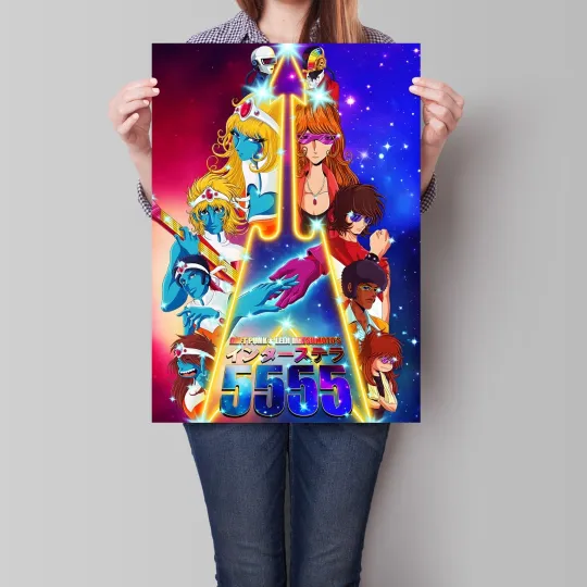 Interstella 5555 Daft Punk and Leiji Matsumoto Vertical Poster