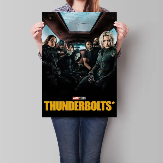 Discover Thunderbolts 2025 Movie Poster Florence Pugh David Harbour Premium Matte Vertical