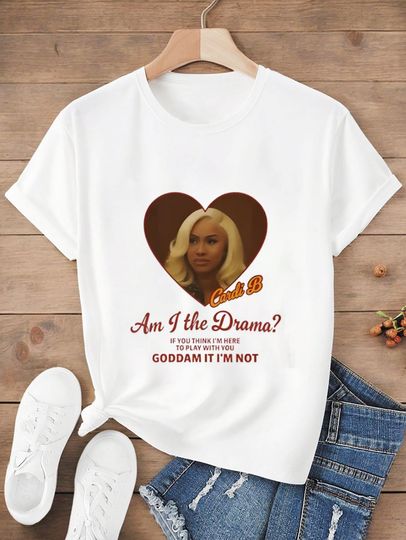 Discover Cardi B Meme T-Shirt, Cardi B Am I The Dramar Shirt, Cardi B Tour 2026 Shirt, Cardi B 90s Vintage Shirt, Cardi B Fan Gifts, Cardi B Merch