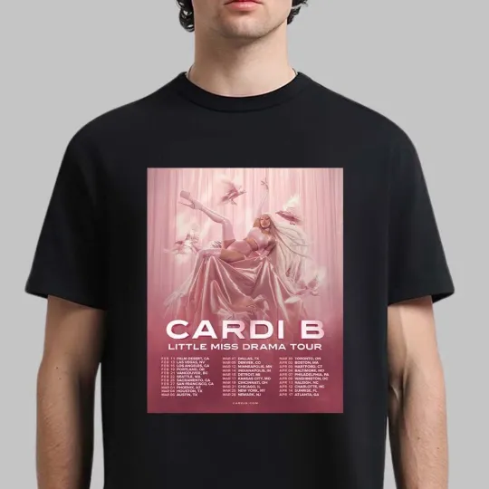 Discover Cardi B Little Miss Drama Tour 2026 North America Schedule Dates Unisex T-Shirt