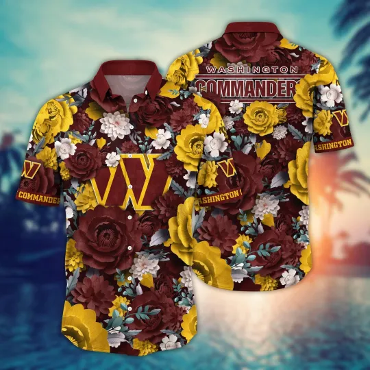 Discover Washington Football Vintage Bloom Hawaiian Shirt