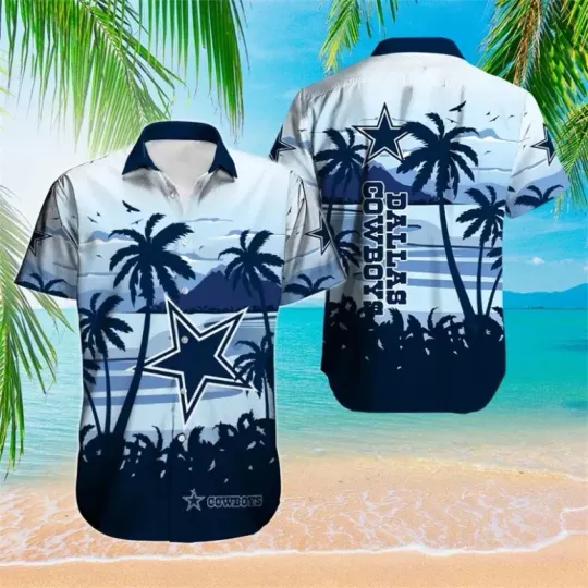 Dallas Football Horizon Palms Hawaiian Shirt