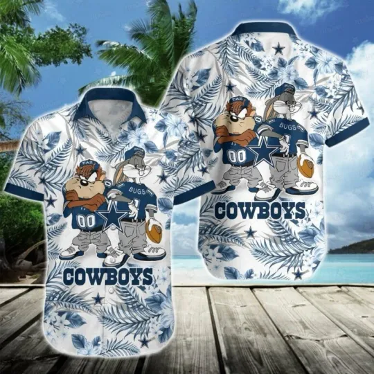 Discover Dallas Football Cartoon All-Stars Hawaiian Shirt
