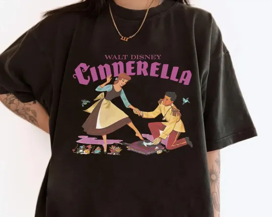 Discover Disney Cinde Shoe Fitting Title Cute T-Shirt, Gift For Friends