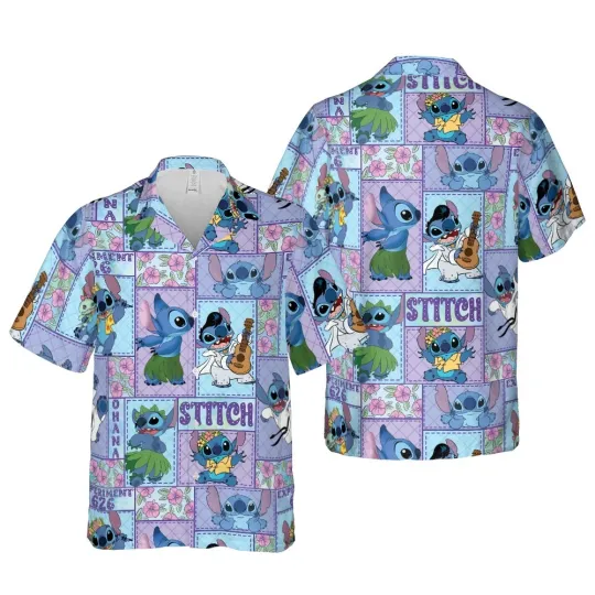 Discover Disney Stitch Aloha Hawaiian Shirt Button Down Shirt