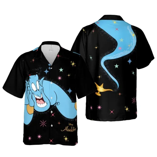 Discover Aladdin Genie Hawaiian Shirt Button Down Shirt