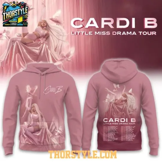 Discover Cardi B 2026 Little Miss Drama Tour Pink 3D Hoodie