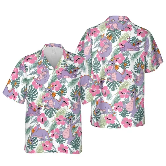 Disney Figment Hawaiian Shirt Button Down Shirt