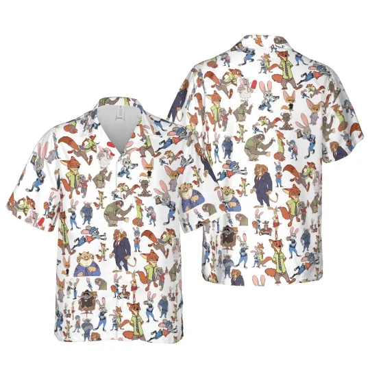 Discover Zootopia Hawaiian Shirt Button Down Shirt