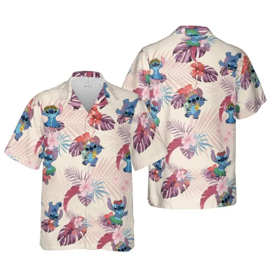 Discover Stitch Hawaiian Shirt Button Down Shirt