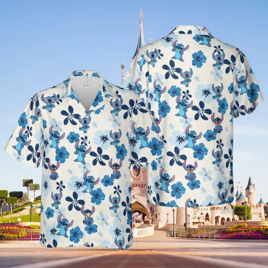 Discover Stitch Aloha Hawaiian Shirt Button Down Shirt