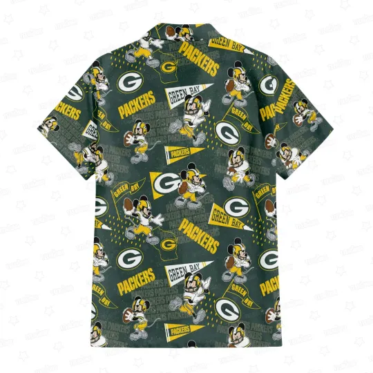 Discover Green Bay Football X Mickey Mouse Hawaiian Shirt