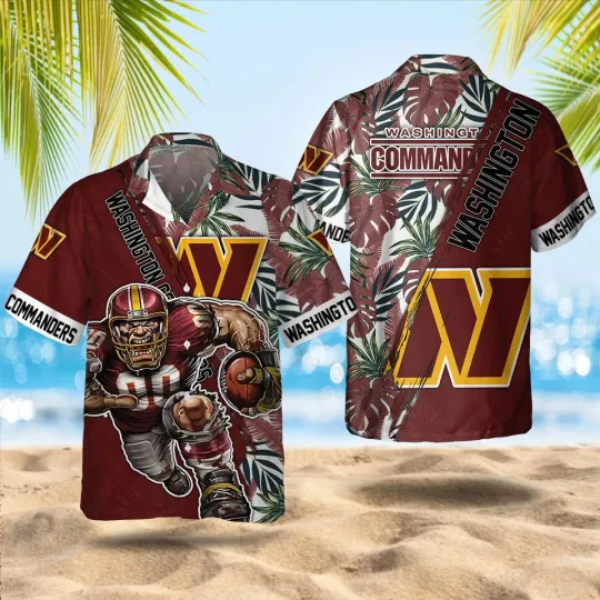 Discover Washington Football Warrior Beach Hawaiian Shirt
