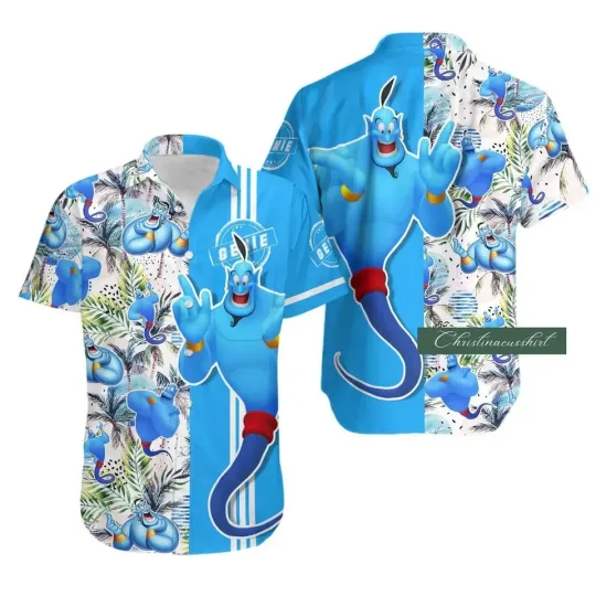 Discover Genie Hawaiian Shirt, Disney Genie Button Shirt