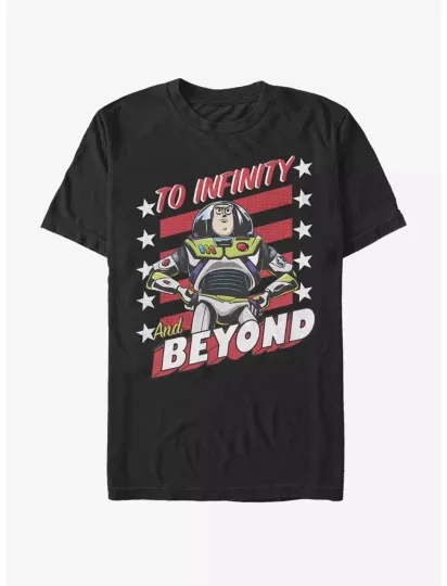 Discover Disney Toy Story Buzz Infinity Stars Black T-Shirt